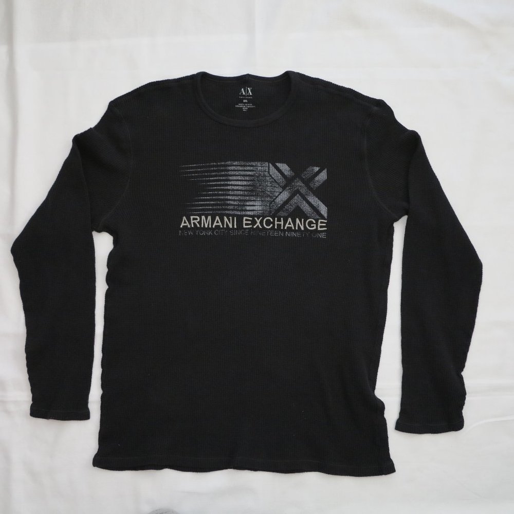 A/X Armani Exchange Waffle Knit Long Sleeve Shirt